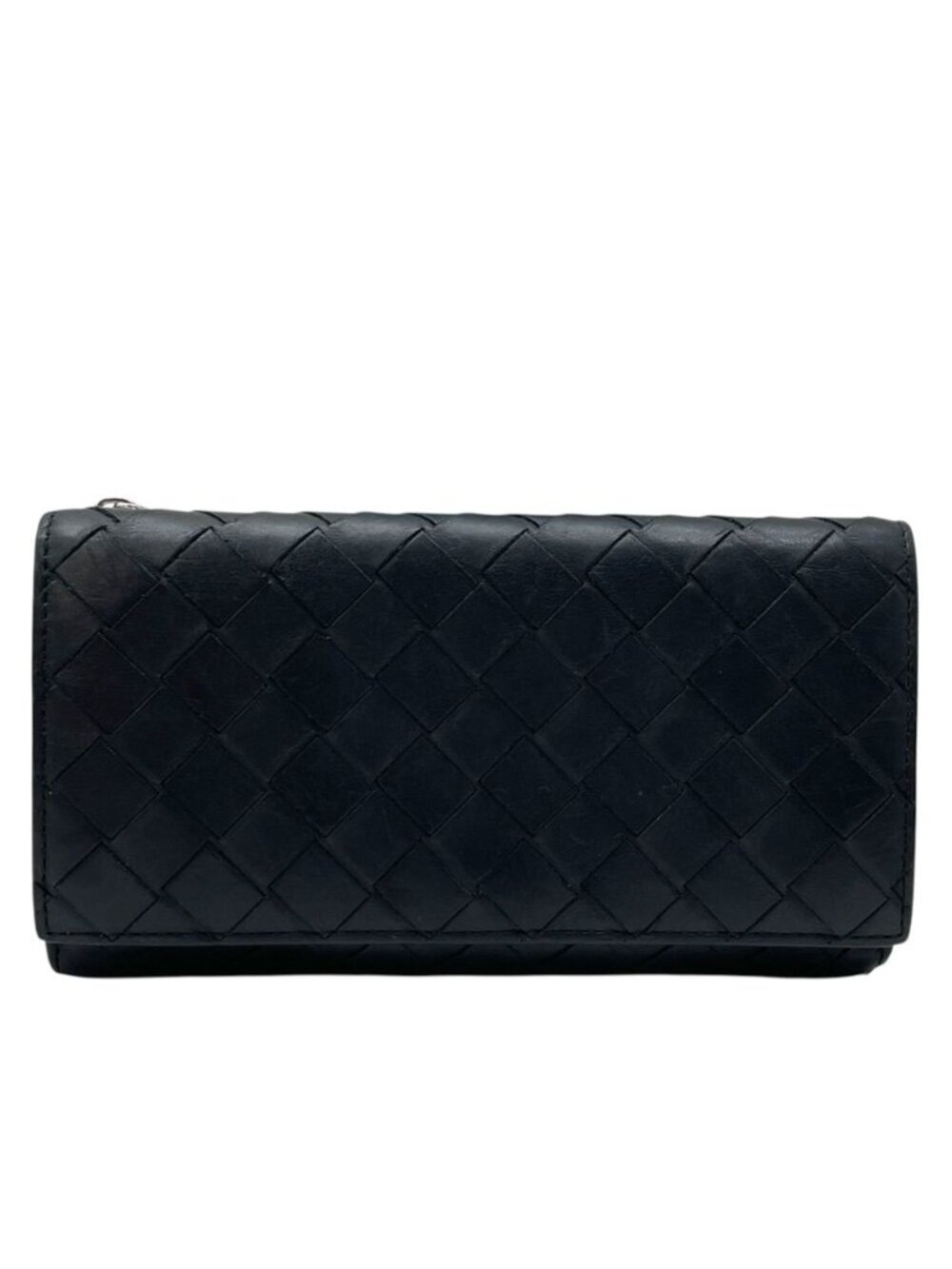 Bottega Veneta Bifold Wallet Intrecciato Leather Black Compact Business